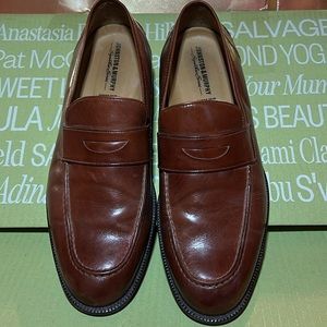 Johnston & Murphy J&M Alcott Sheepskin Brown Penny LoafersFlex Size 10 W EUC‎